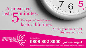A smear test lasts 5 minutes